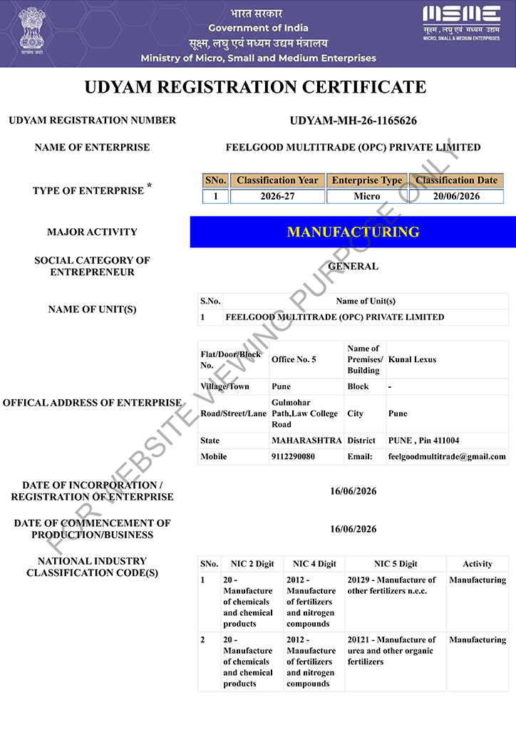 Udyam Registration Certificate